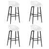 vidaXL Σετ Επίπλων Μπαρ 5 Τεμαχίων Μαύρο / Λευκό