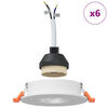 vidaXL Spotlights με προβολείς 6 pcs Λευκό 9 x 9 x cm Αλουμίνιο
