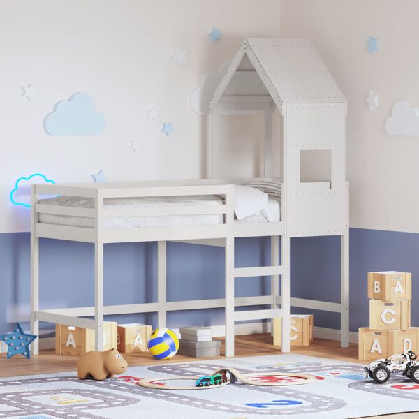 vidaXL &Upsilon;&pi;&epsilon;&rho;&upsilon;&psi;. &Kappa;&rho;&epsilon;&beta;ά&tau;&iota; &Lambda;&epsilon;&upsilon;&kappa;ό 90x190 &epsilon;&kappa;. &Mu;&alpha;&sigma;ί&phi; &Pi;&epsilon;ύ&kappa;&omicron; &mu;&epsilon; &Sigma;&kappa;ά&lambda;&alpha; / &Omicron;&rho;&omicron;&phi;ή