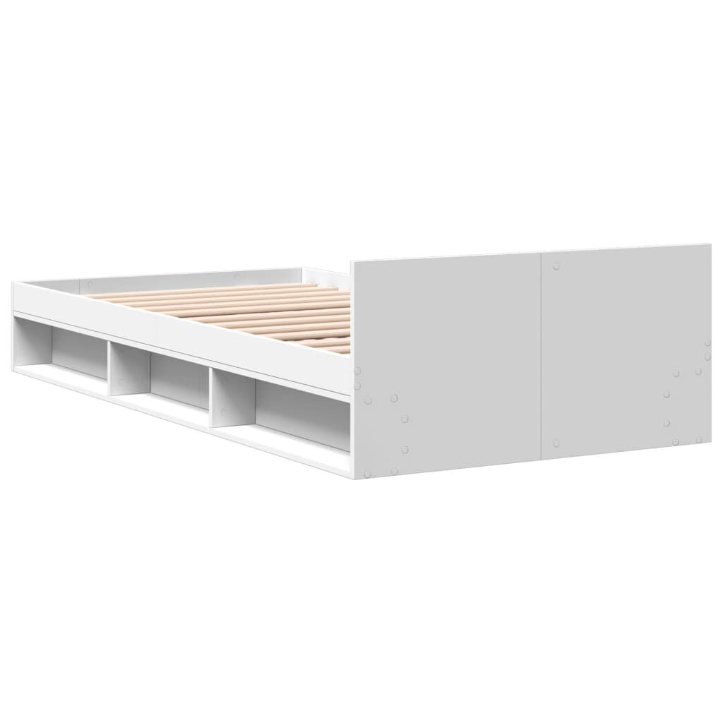 vidaXL Πλαίσιο Κρεβατιού με Συρτάρι Λευκό 90 x 190 εκ. Επεξ. Ξύλο
