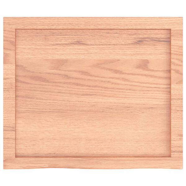 vidaXL Ράφι Τοίχου Ανοιχτό Καφέ 60x50x(2-4)εκ. Επεξ. Μασίφ Ξύλο Δρυός