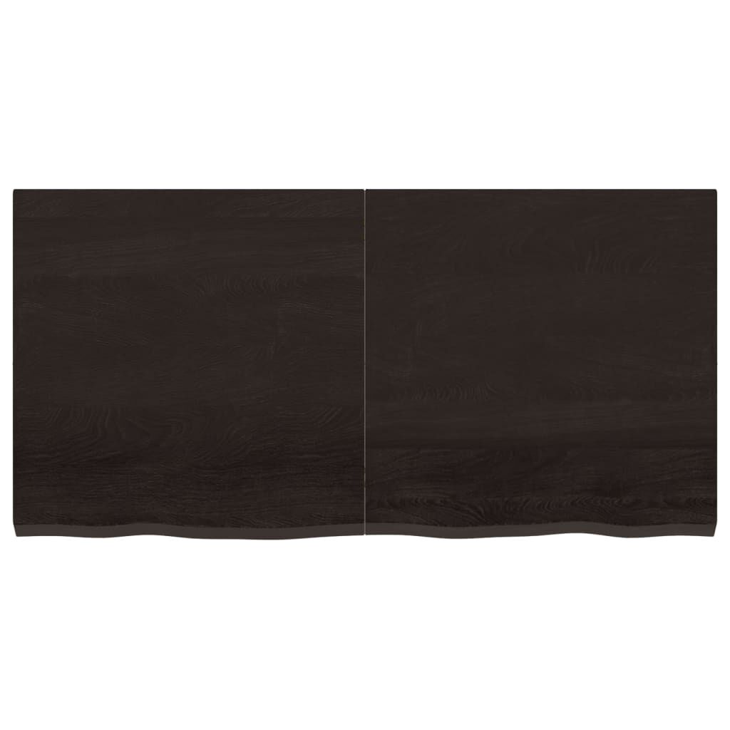vidaXL Πάγκος Μπάνιου Σκούρο Καφέ 120x60x(2-4) εκ. Επεξεργ. Μασίφ Ξύλο