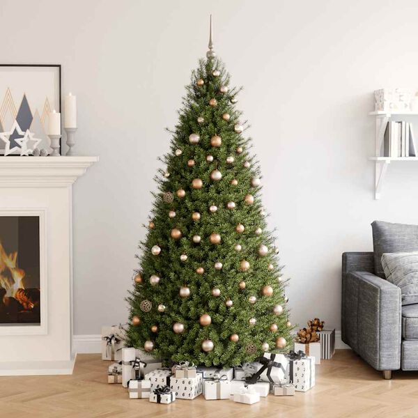 vidaXL Χριστουγεν. Μπάλες Σετ 120 τεμ με Κορυφή & 300 LED Ροζέ/Χρυσό