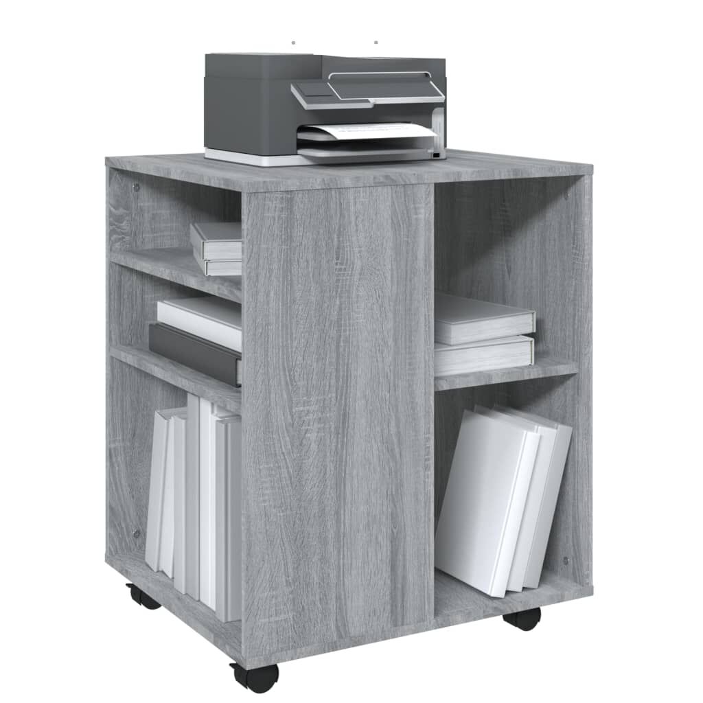 vidaXL Ντουλάπι Με Ροδάκια Γκρι Sonoma 60 x 53 x 72 εκ. Επεξεργ. Ξύλο