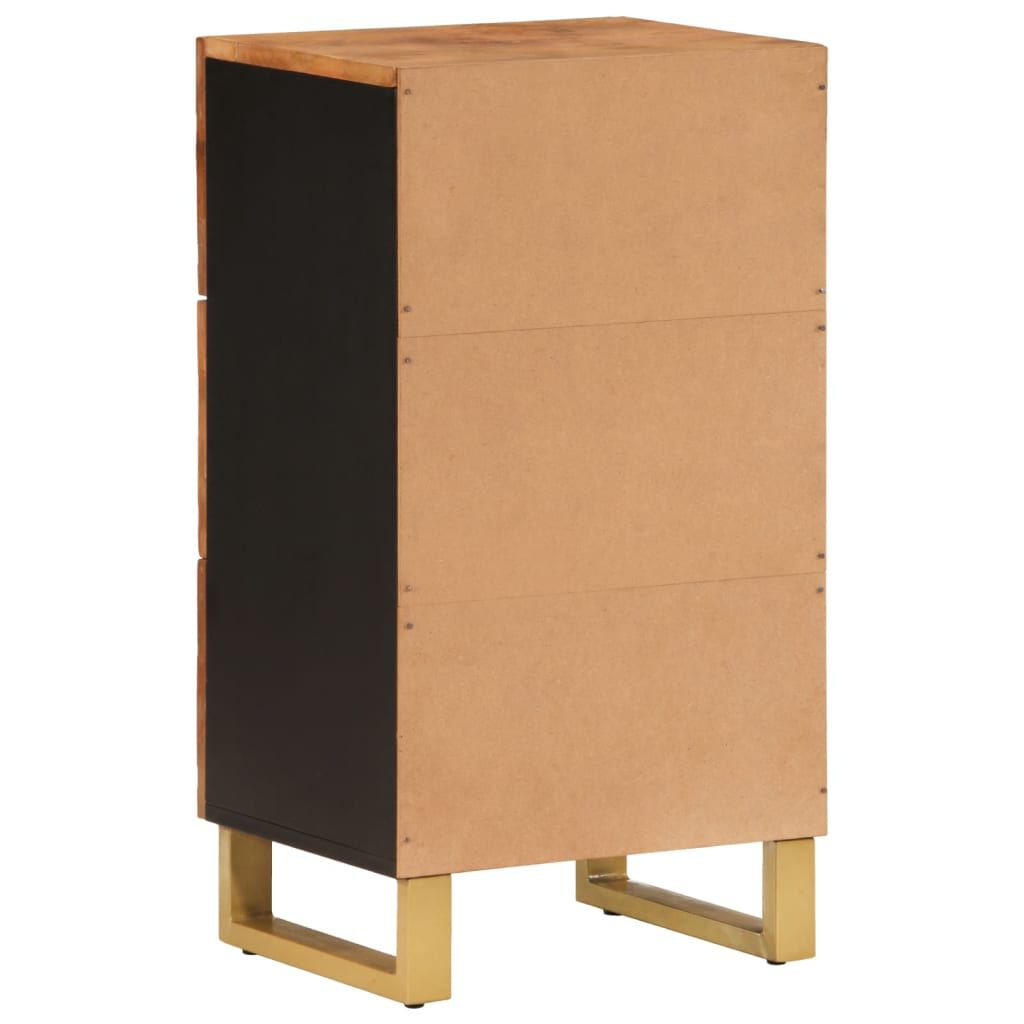 vidaXL Βοηθητικό Έπιπλο Καφέ/Μαύρο 40x33,5x75 εκ. Μασίφ Ξύλο Μάνγκο