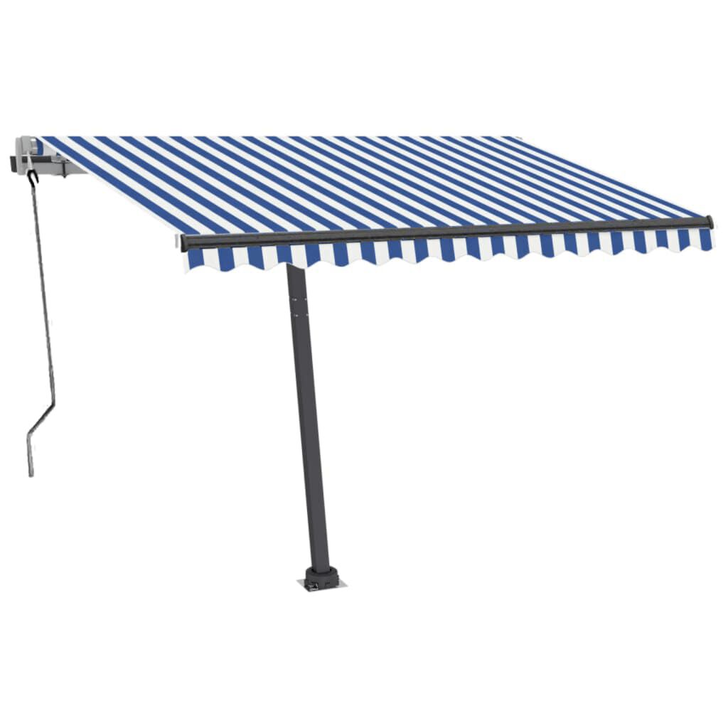 vidaXL Τέντα Αυτόματη Ανεξάρτητη Μπλε/Λευκό 350 x 250 εκ.