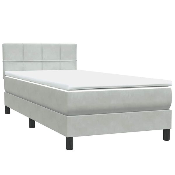 vidaXL Box Spring &kappa;&rho;&epsilon;&beta;ά&tau;&iota; &mu;&epsilon; &sigma;&tau;&rho;ώ&mu;&alpha; &alpha;&nu;&omicron;&iota;&chi;&tau;ό &gamma;&kappa;&rho;&iota; 80x220 cm &Beta;&epsilon;&lambda;&omicron;ύ&delta;&iota;&nu;&omicron;