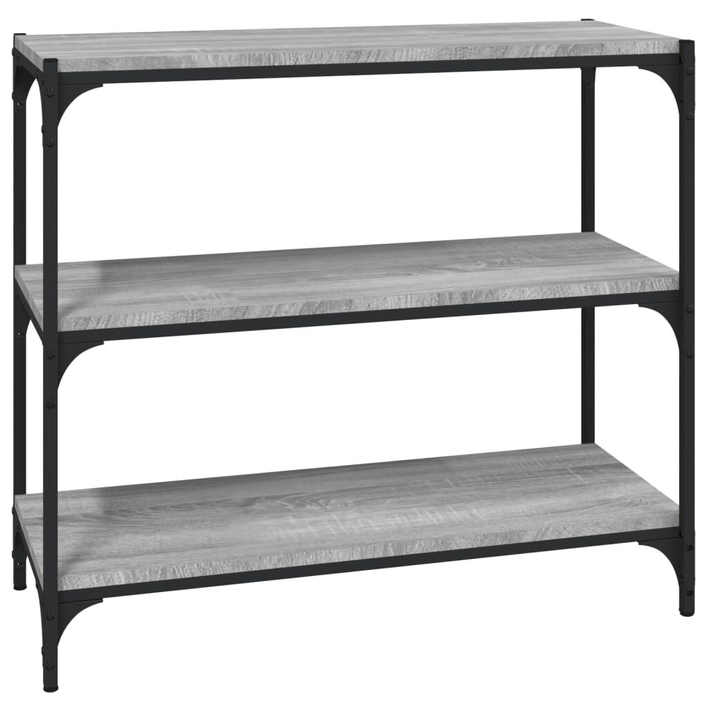 vidaXL Βιβλιοθήκη Γκρι Sonoma 80 x 33 x 70,5 εκ. Επεξ. Ξύλο & Ατσάλι