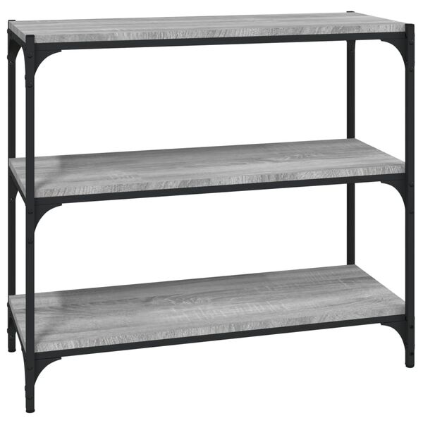 vidaXL Βιβλιοθήκη Γκρι Sonoma 80 x 33 x 70,5 εκ. Επεξ. Ξύλο & Ατσάλι