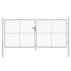 vidaXL Πόρτα Κήπου με Διχτυωτό Ασημί 300x125 εκ. από Γαλβανισμένο Ατσάλι