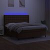 vidaXL &Kappa;&rho;&epsilon;&beta;ά&tau;&iota; Boxspring &mu;&epsilon; &Sigma;&tau;&rho;ώ&mu;&alpha; & LED &Sigma;&kappa;.&Kappa;&alpha;&phi;έ 160x200&epsilon;&kappa;. &Upsilon;&phi;&alpha;&sigma;&mu;ά&tau;&iota;&nu;&omicron;