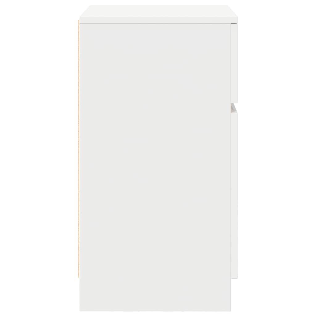 vidaXL Κομοδίνο λευκό 39x35x65 cm Κατασκευασμένο ξύλο