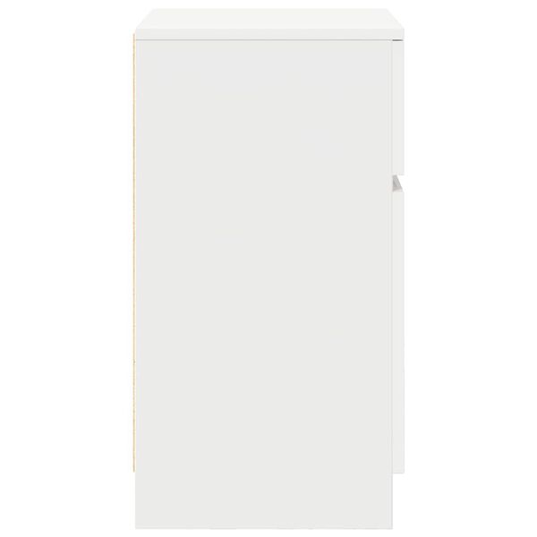 vidaXL Κομοδίνο λευκό 39x35x65 cm Κατασκευασμένο ξύλο