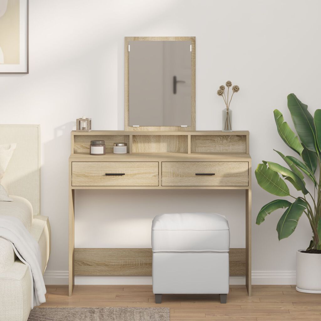 Τουαλέτα vidaXL με Συρτάρια Sonoma Oak 100x41x140 εκ.
