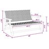 vidaXL Εξωτερικά Έπιπλα Λευκό 122 x 78 x 73εκ Μασίφ ξύλο ακακίας