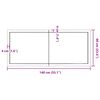 vidaXL Ράφι Τοίχου Σκούρο Καφέ 140x60x(2-6) εκ. Επεξ. Μασίφ Ξύλο Δρυός