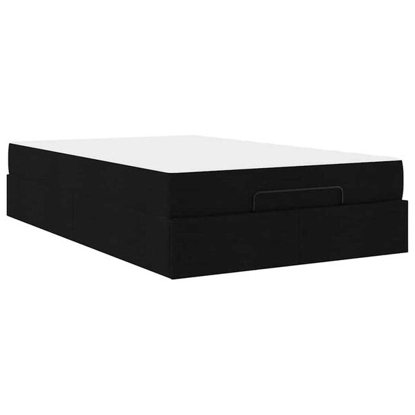 vidaXL Σκελετός Κρεβατιού με στρώμα Μαύρο 120 x 200 cm ύφασμα