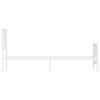 vidaXL Πλαίσιο Κρεβατιού με Κεφαλάρι/Ποδαρικό Λευκό 75x190 εκ. Μέταλλο