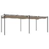 vidaXL Πέργκολα με Πτυσσόμενη Οροφή Taupe 589 x 292 x 230 εκ.