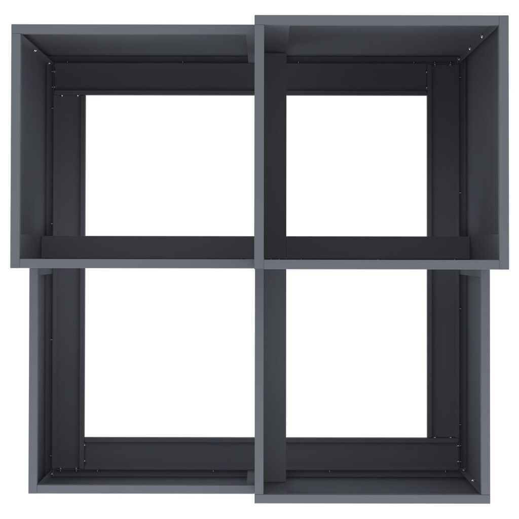 vidaXL Κήπος Γλάστρα 100x100x60 εκ Ανθρακί Χάλυβας
