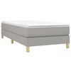 vidaXL Κρεβάτι Boxspring με Στρώμα Ανοιχτό Γκρι 80x200 εκ. Υφασμάτινο