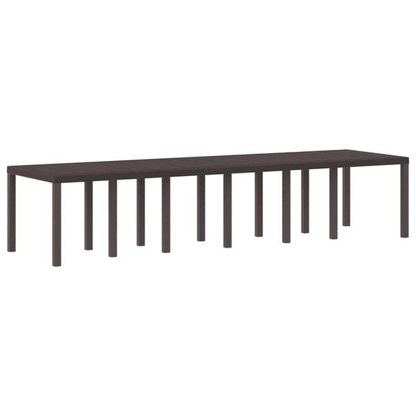 vidaXL Σέτ φαγητού για κήπο 13 pcs Καφέ Rattan Polt