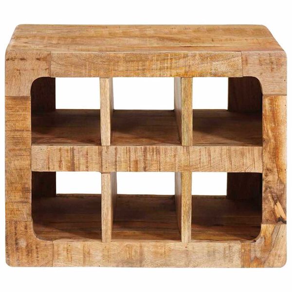vidaXL Ράφι Κρασιού Επιτοίχιο Καφέ 44 x 30 x 35 εκ. Μασίφ ξύλο μάνγκο