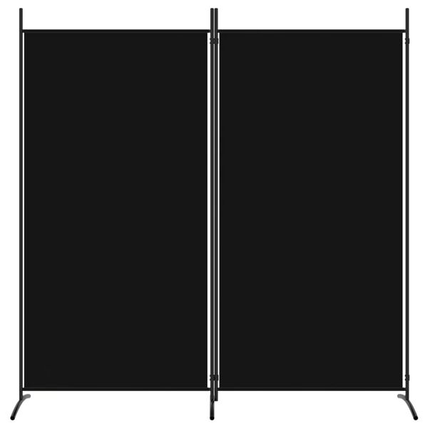vidaXL Διαχωριστικό Δωματίου με 2 Πάνελ Μαύρο 175x180 εκ. από Ύφασμα