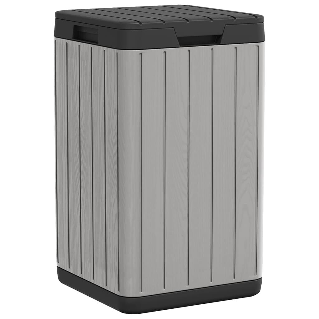 vidaXL Κάδος Απορριμμάτων Εξωτερ. Χώρου Γκρι 38x38x65 εκ. Πολυπρ/λένιο