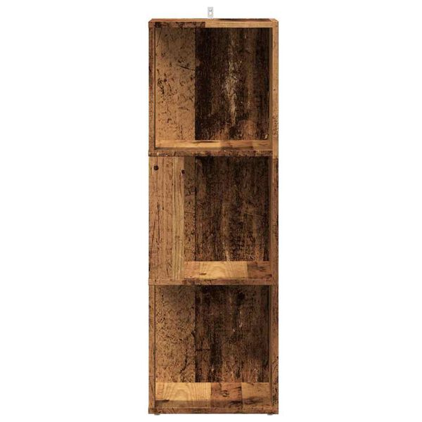 vidaXL Γωνιακό ντουλάπι παλιό ξύλο 33x33x100 cm Ξύλο μηχανής