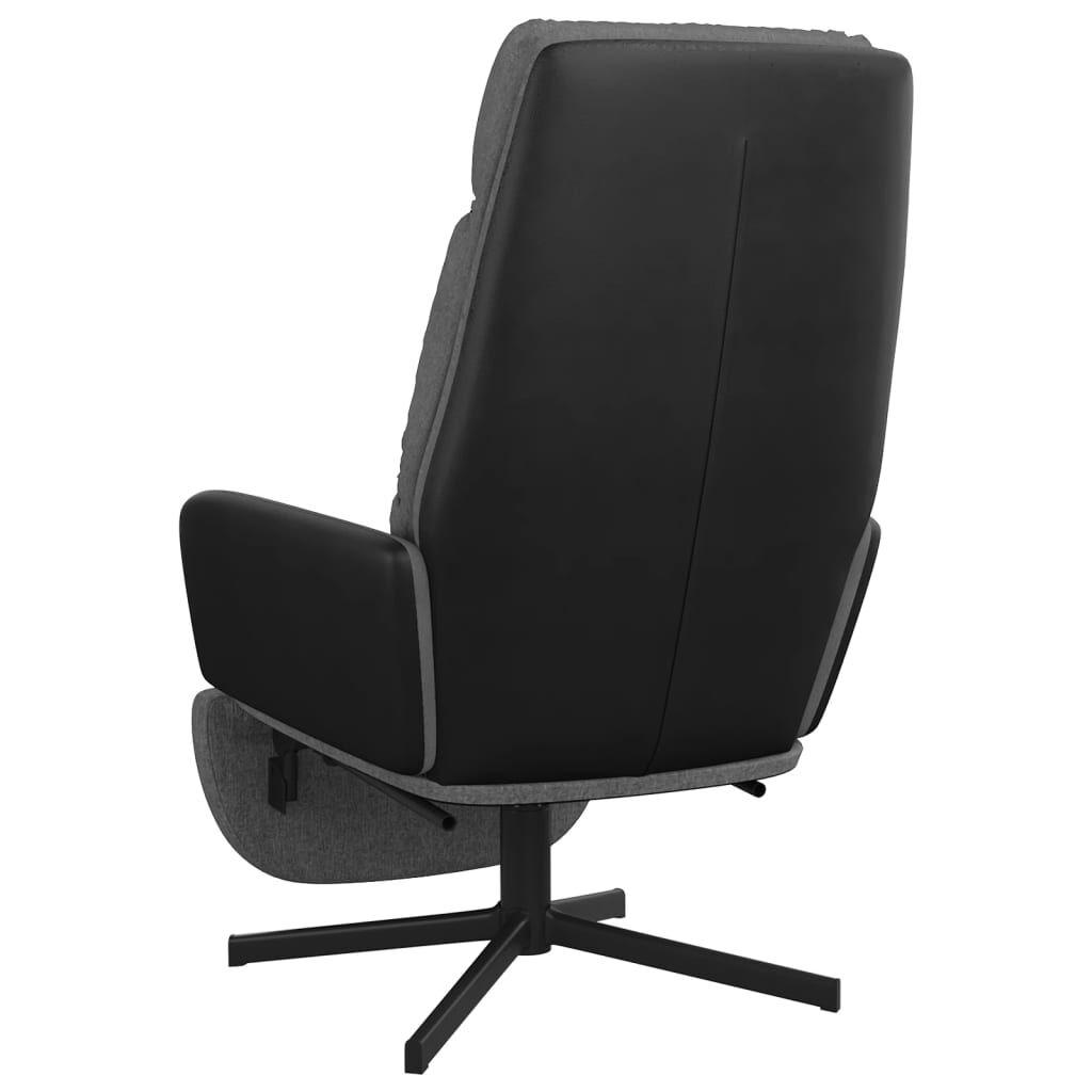 vidaXL Πολυθρόνα Relax Ανοιχτό Γκρι Υφασμάτινη με Υποπόδιο