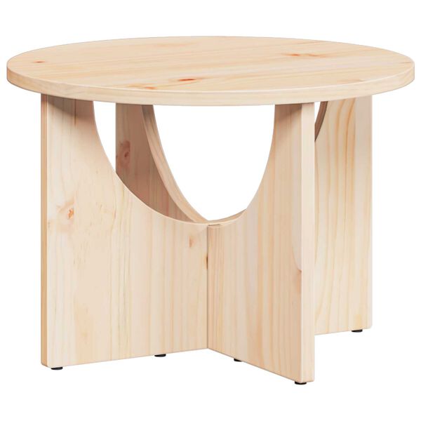 vidaXL Τραπεζάκι σαλονιού Φυσικό 50 x 50 x 35 εκ. Συμπαγές ξύλο πεύκου