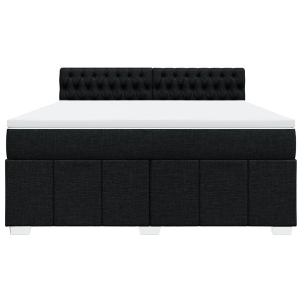 vidaXL &Kappa;&rho;&epsilon;&beta;ά&tau;&iota; Boxspring &mu;&epsilon; &Sigma;&tau;&rho;ώ&mu;&alpha; &Mu;&alpha;ύ&rho;&omicron; 180x200 &epsilon;&kappa;. &Upsilon;&phi;&alpha;&sigma;&mu;ά&tau;&iota;&nu;&omicron;