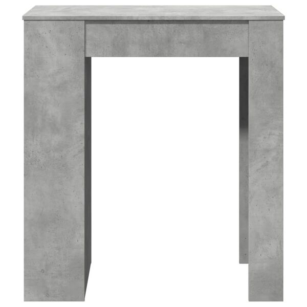 vidaXL Τραπέζι Μπαρ με Ράφια Γκρι Σκυρ. 95x47x103,5 εκ Επεξεργ. Ξύλο