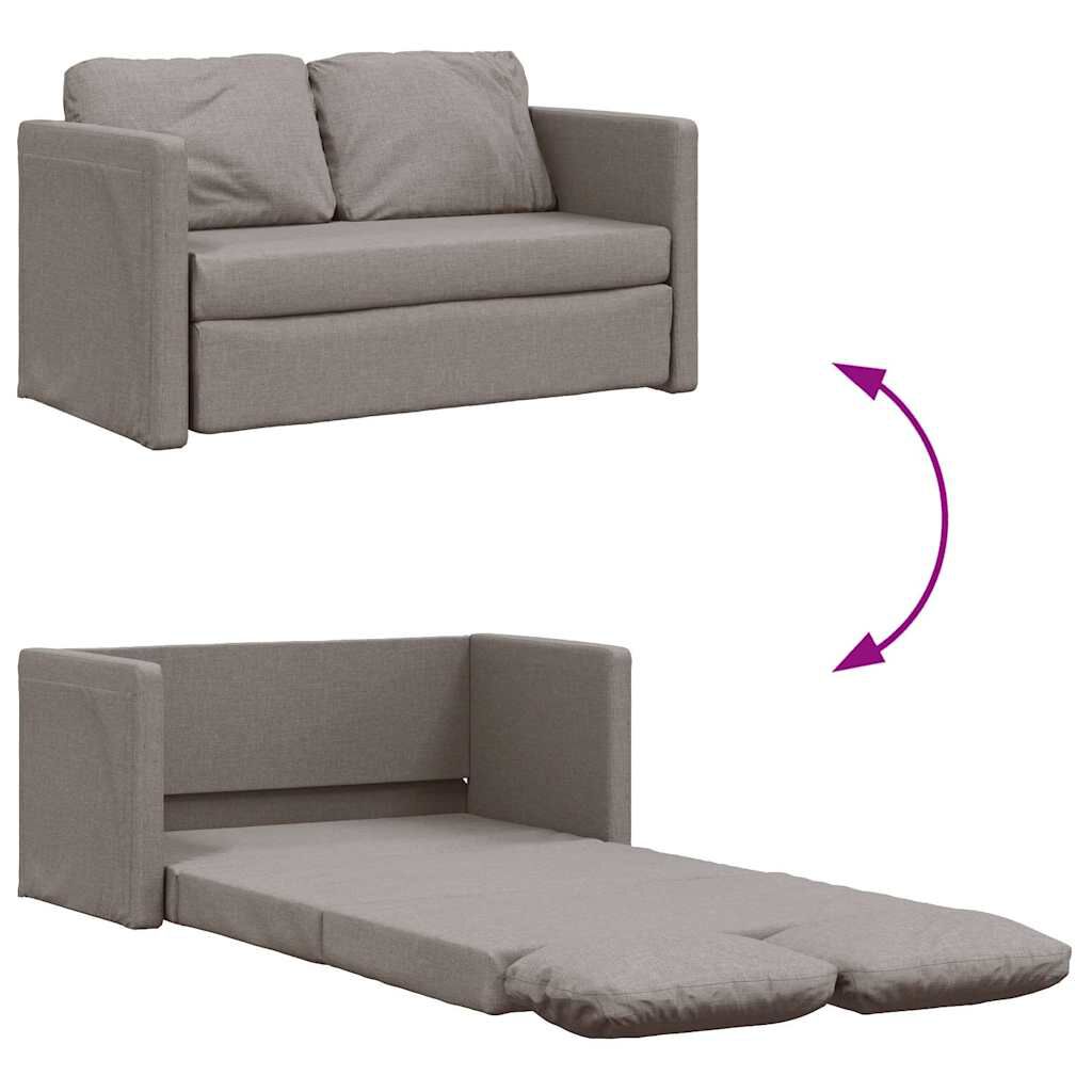 vidaXL Καναπές-Κρεβάτι Δαπέδου 2 σε 1 Taupe 112x174x55 εκ. Ύφασμα