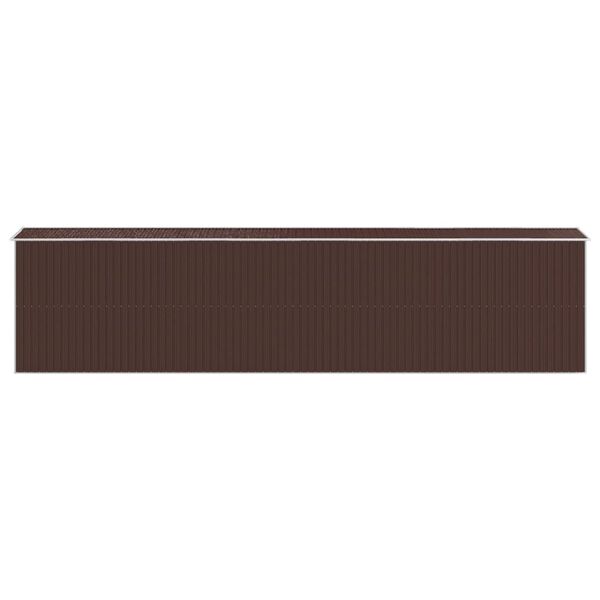 vidaXL Αποθήκη Κήπου Σκούρο καφέ 192x855x223 εκ. Γαλβανισμένο Ατσάλι