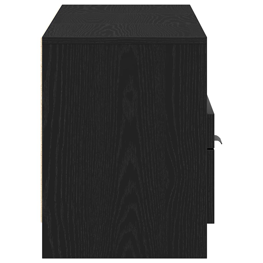 vidaXL Ντουλάπα τηλεόρασης Μαύρο Δρυς 150x33,5x45 εκ Επεξεργασμένο ξύλο