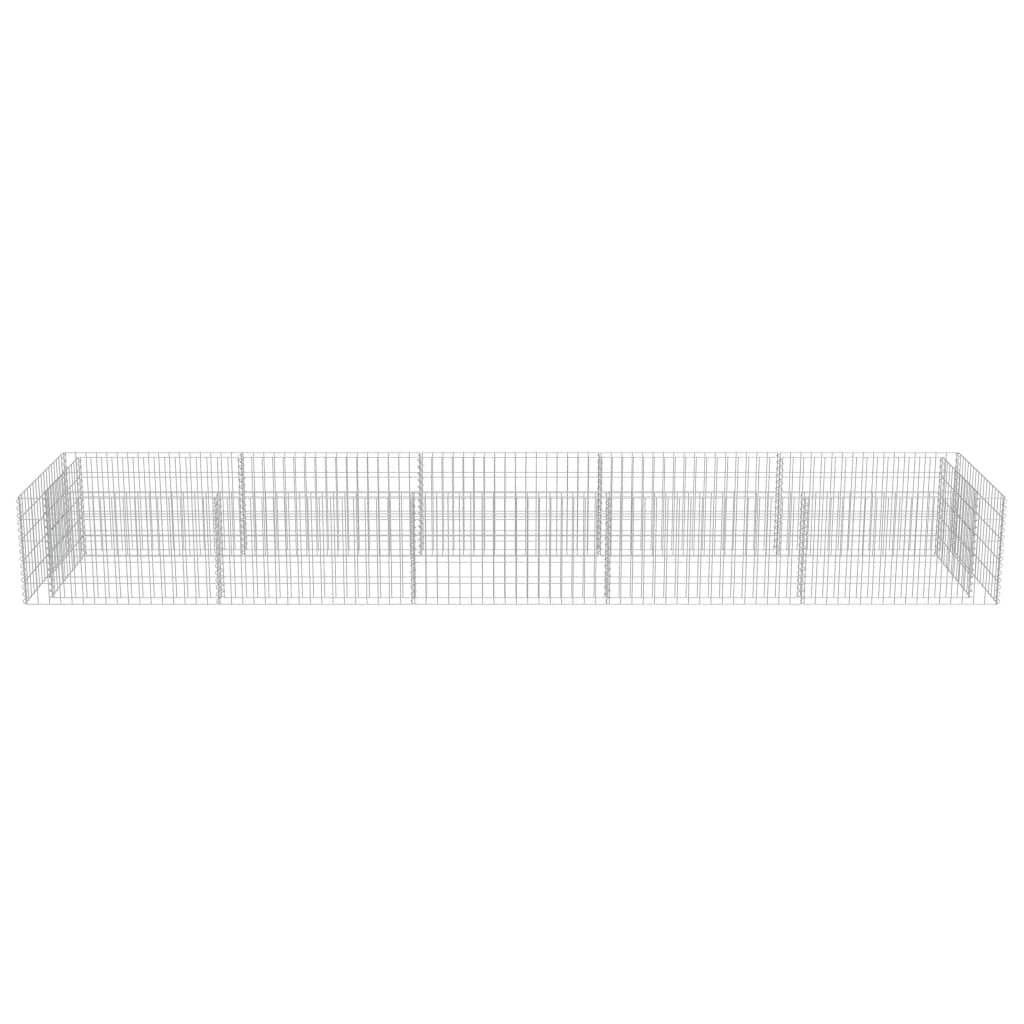 vidaXL Συρματοκιβώτιο-Γλάστρα Υπερυψωμένη 450x90x50 εκ. Γαλβ. Χάλυβας