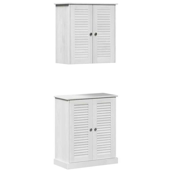 vidaXL Σετ Επίπλων Μπάνιου με ράφι 2 pcs Καφέ 67.5 x 34 x 80 εκ.