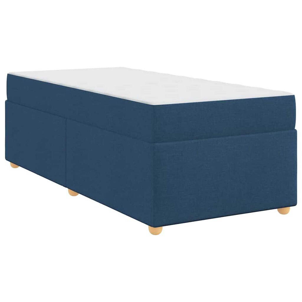 vidaXL Σκελετός Κρεβατιού με στρώμα Μπλε 80 x 200 cm ύφασμα
