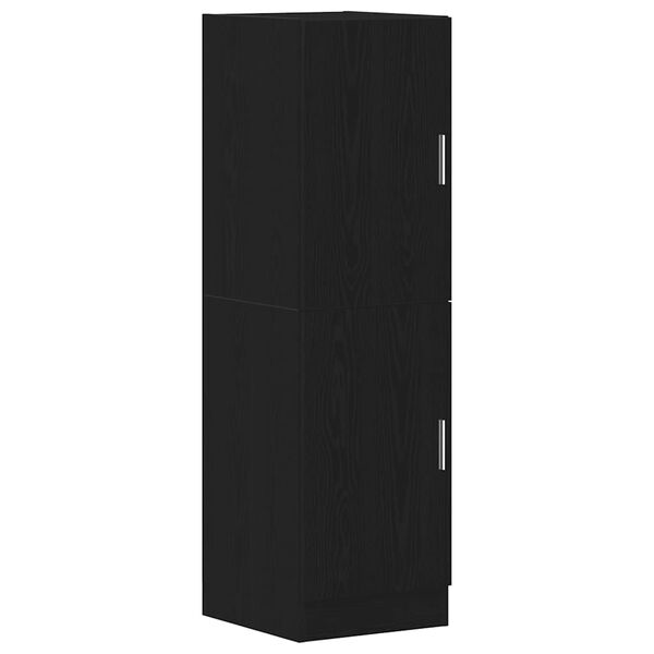 vidaXL Στήλη Κουζίνας Μαύρη 38x41,5x131,5 εκ. από Επεξεργασμένο Ξύλο