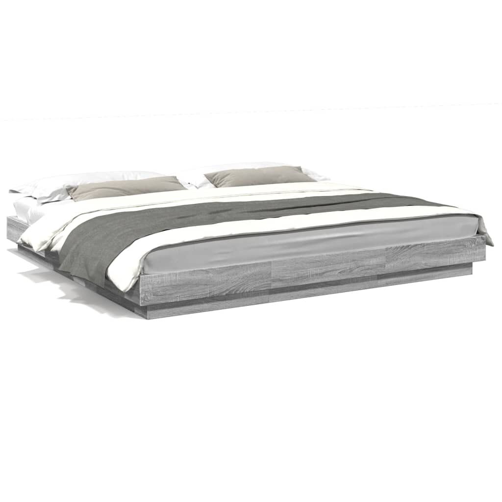vidaXL Πλαίσιο Κρεβατιού Γκρι Sonoma 180x200 εκ. Επεξεργασμένο Ξύλο