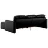 vidaXL Καναπές - Κρεβάτι Τριθέσιος Αρθρωτός Μαύρος από Συνθετικό Δέρμα