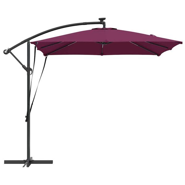 vidaXL Ομπρέλα Cantilever Banana Μπορντό 249 x 249 x 250 εκ.