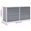 vidaXL Ζαρντινιέρα Υπερυψωμένη Γκρι 160x40x77 εκ. Γαλβανισμ. Χάλυβας