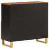 vidaXL Βοηθητικό Έπιπλο Καφέ/Μαύρο 80x33,5x75 εκ. Μασίφ Ξύλο Μάνγκο