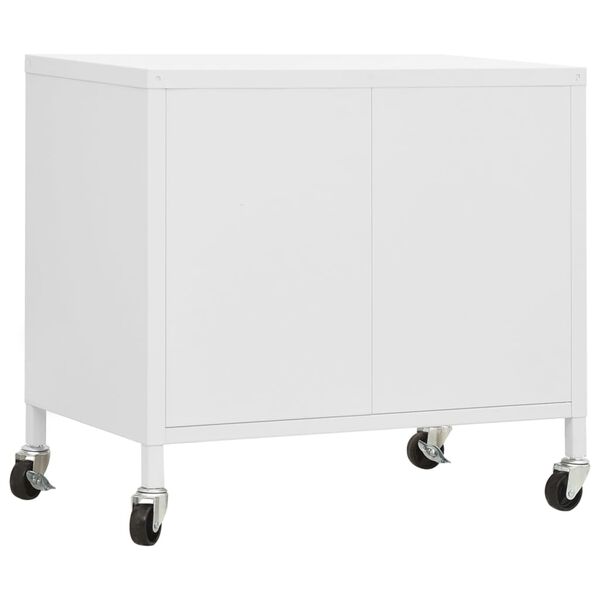 vidaXL Ντουλάπι Αποθήκευσης Λευκό 60 x 35 x 56 εκ. από Ατσάλι