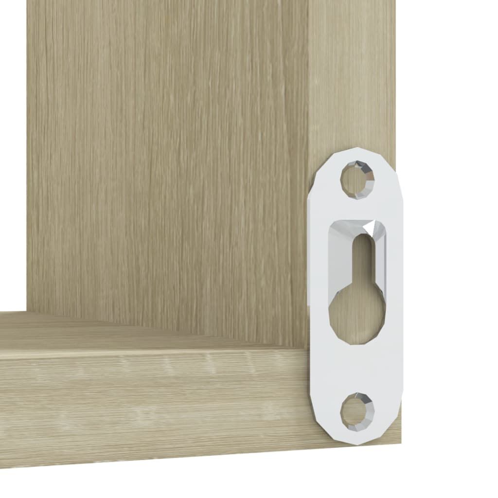 vidaXL Γωνιακή Ραφιέρα Τοίχου Sonoma Δρυς 40x40x50 εκ. από Επεξ. Ξύλο