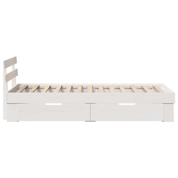 vidaXL Σκελετός Κρεβατιού Λευκό 80 x 200 cm Συμπαγές ξύλο πεύκου