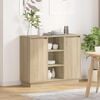 vidaXL Κομοδίνο με ράφι Δρύς Sonoma 90 x 32 x 75 εκ Επεξεργασμένο ξύλο